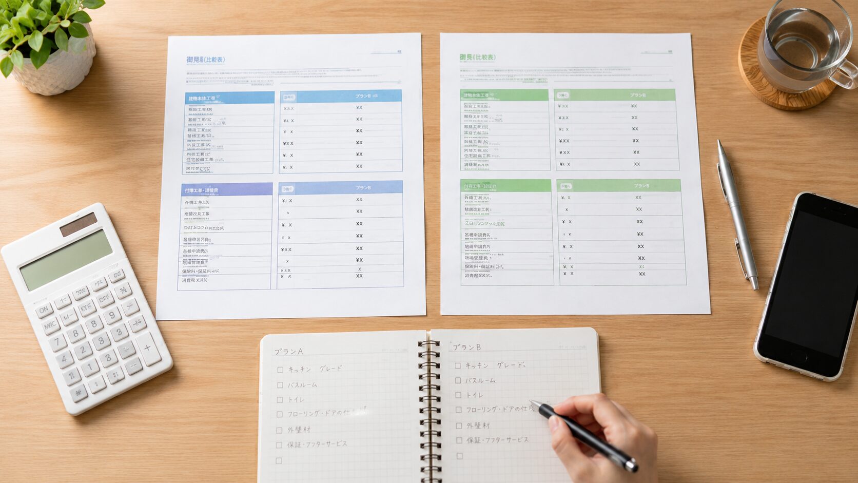 浮気調査の見積書